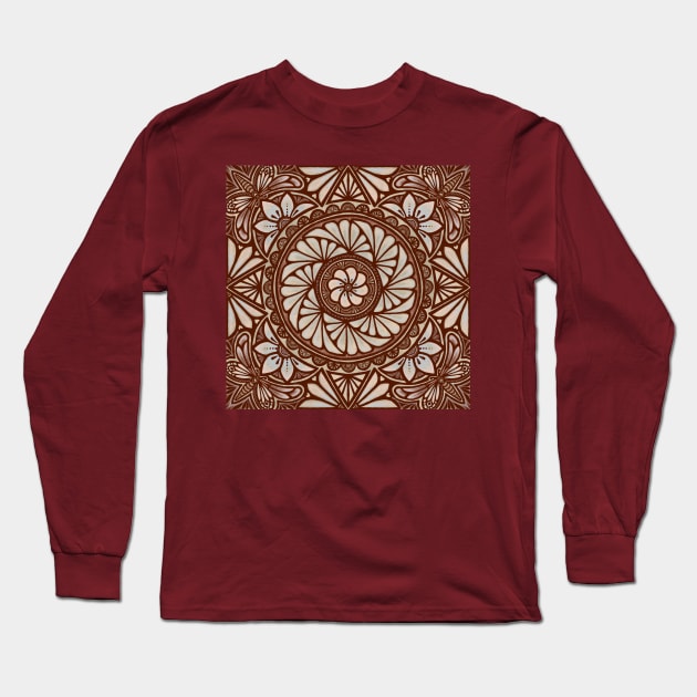 Pasifika dark chocolate Long Sleeve T-Shirt by AprilAppleArt